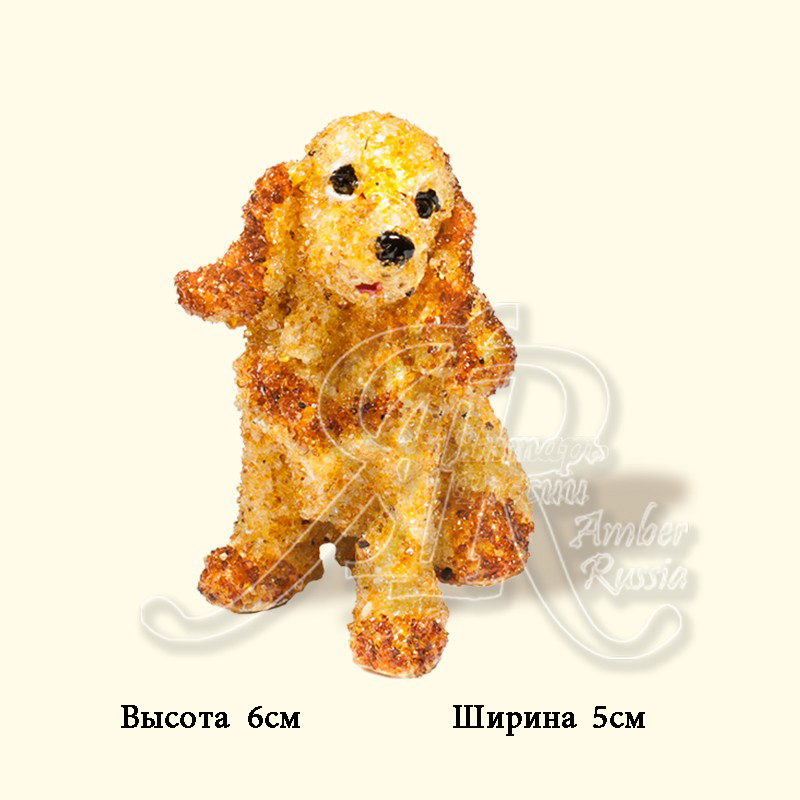 Собака Керамика Янтарь